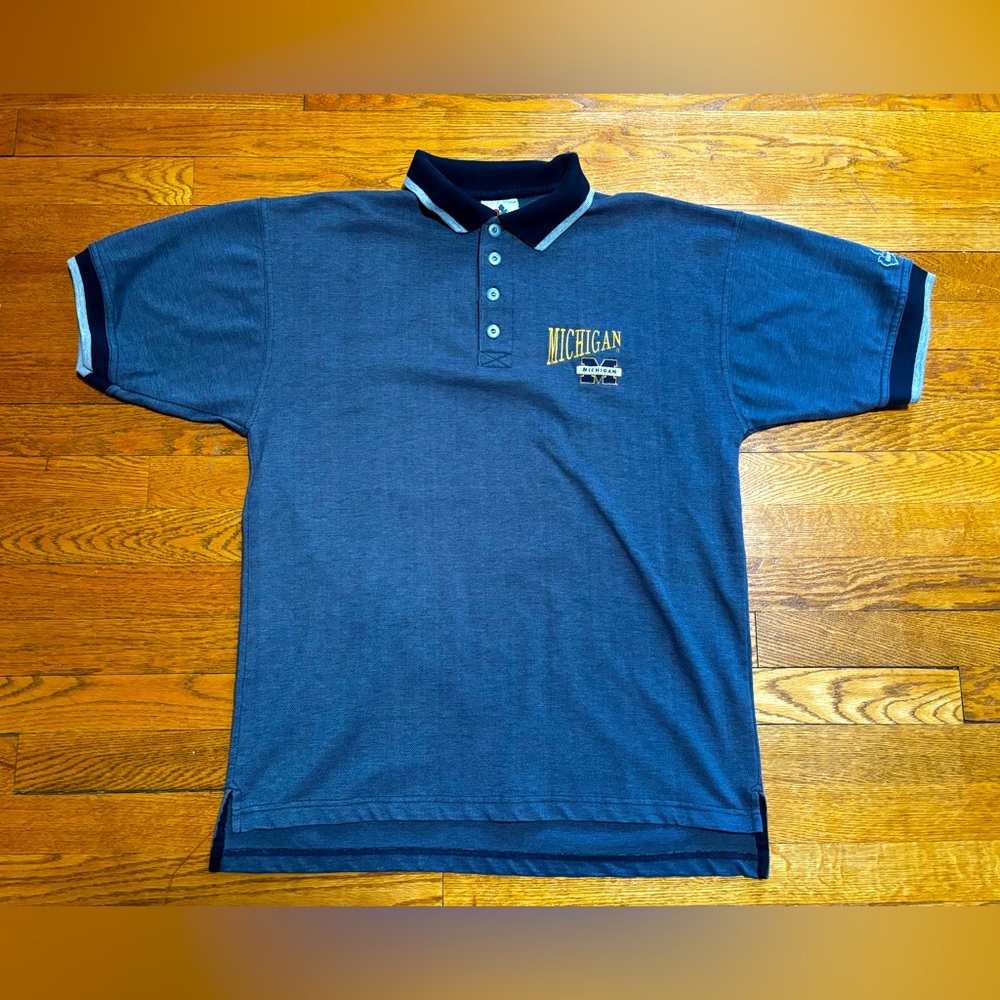 Vintage University of Michigan Wolverines Polo Shirt (Medium)